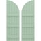 Ekena Millwork Americraft 5-Board (3 Batten) Wood Joined Board-n-Batten Shutters w/ Arch Top, ARW401BQ518X42SGH, PR ARW401BQ518X42SGH - alternate 1
